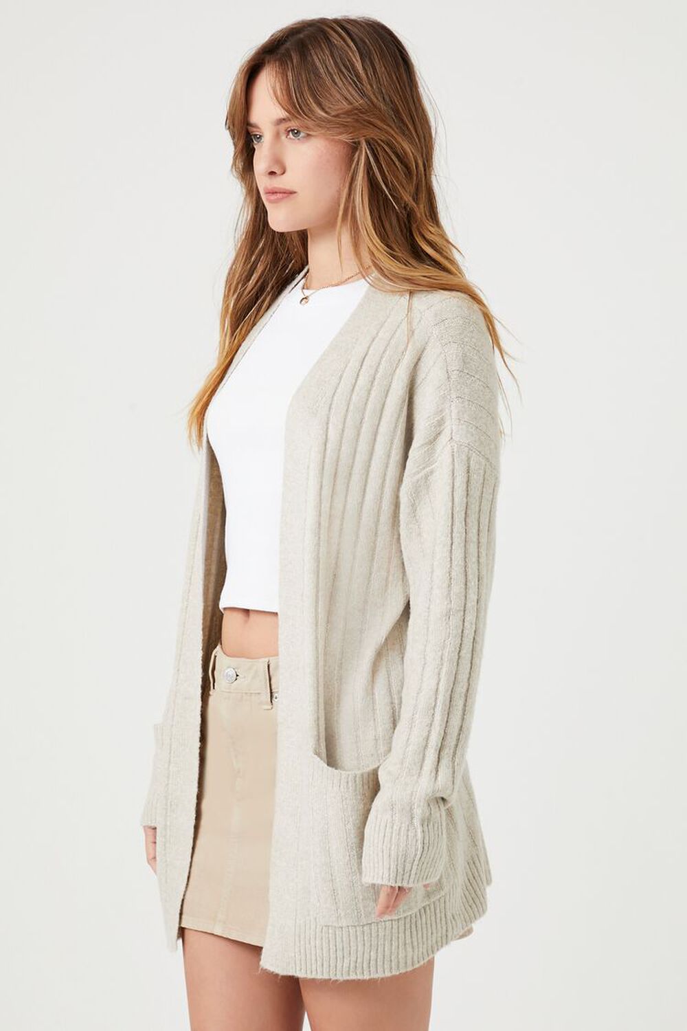 Open-Front Cardigan Sweater